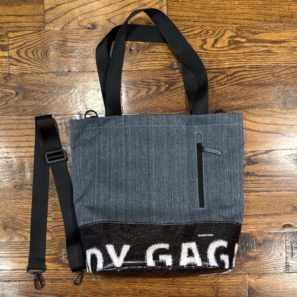 Rare RAREFORM Blake Tote Recycled Billboard Lady Gaga Pop Culture Graphic Bag